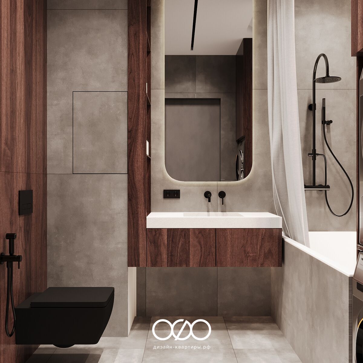 Дизайн двух&shy;комнатной квартиры 50 кв м