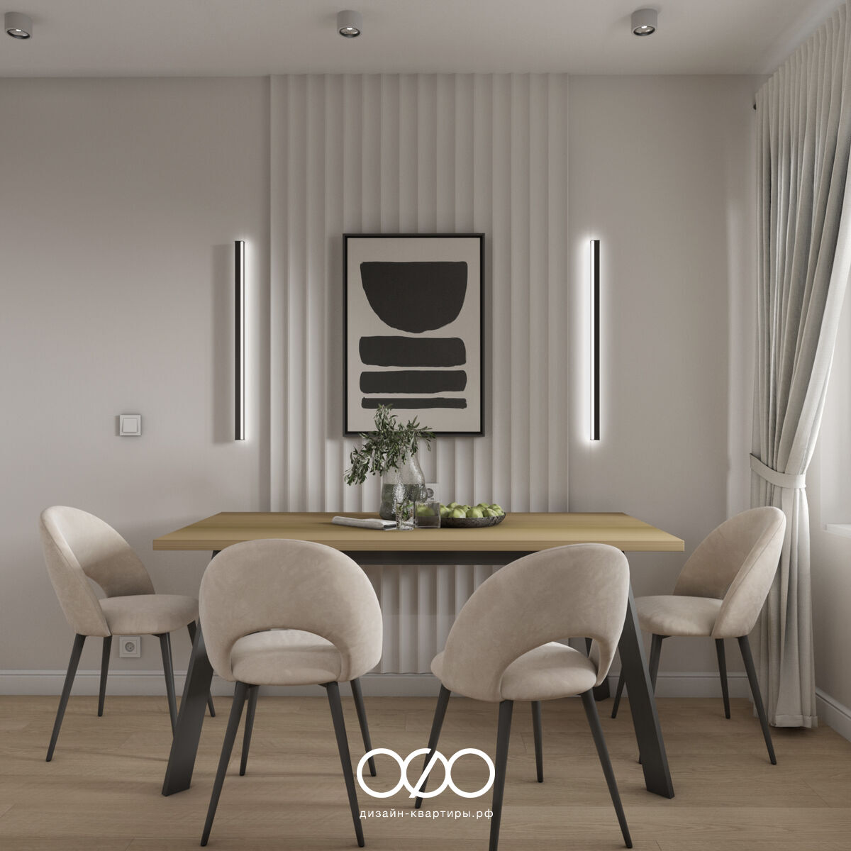 Дизайн двух&shy;комнатной квартиры 50 кв м