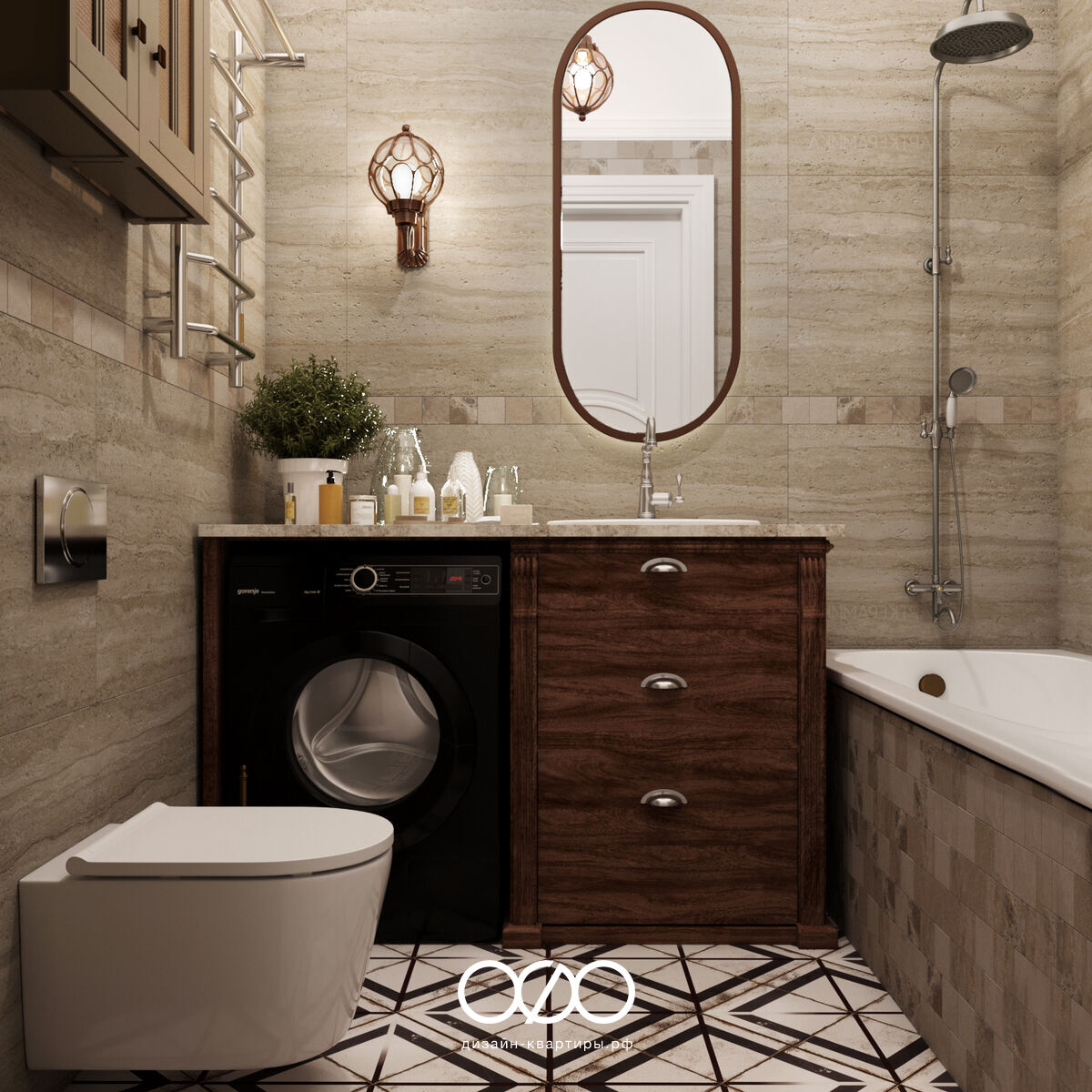 Дизайн двух&shy;комнатной квартиры 50 кв м