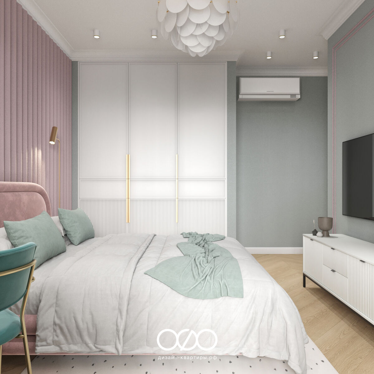 Белый цвет в спальне