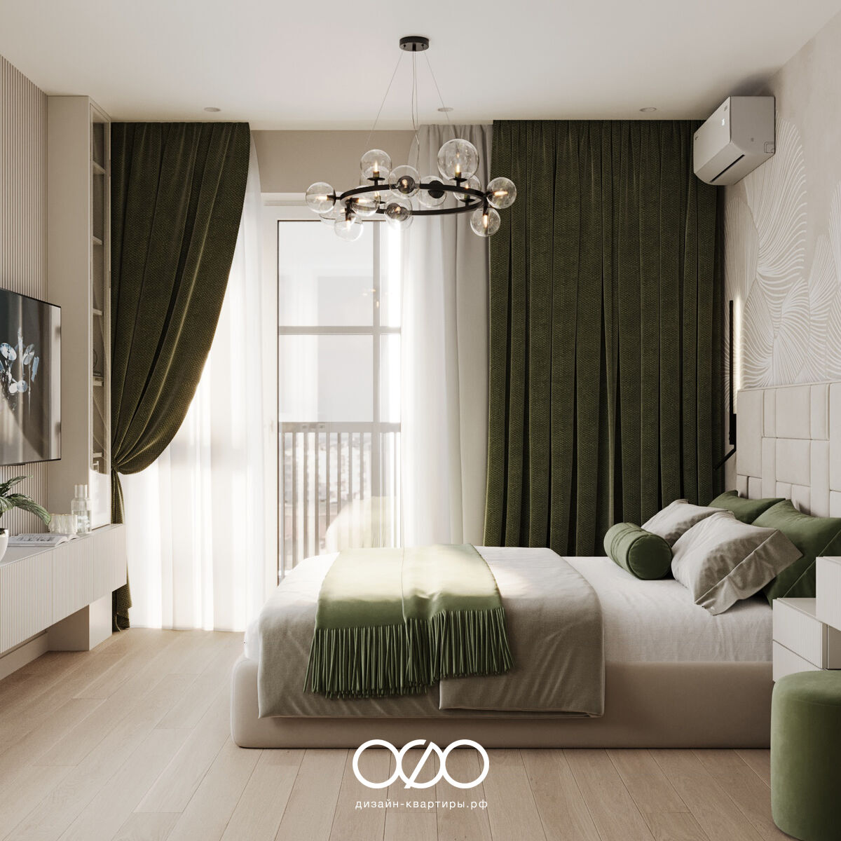 Современная спальня 12 кв м