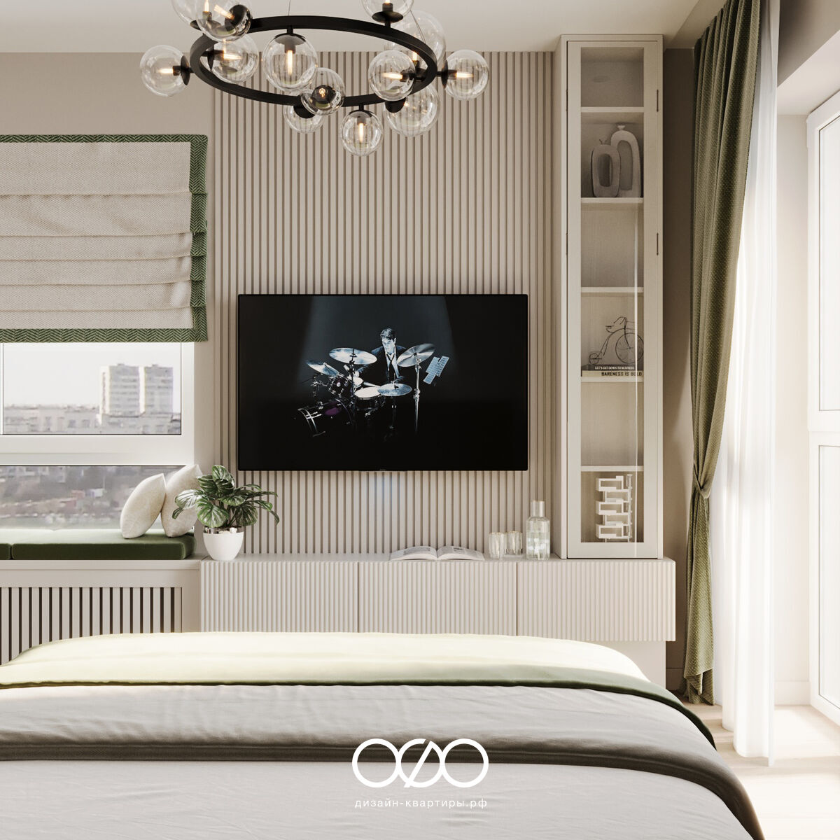 Современная спальня 12 кв м