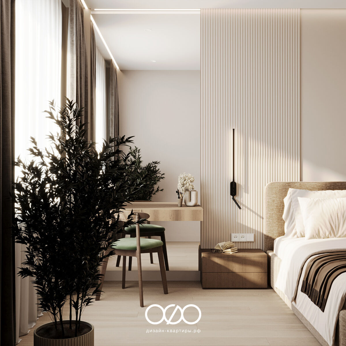 Современная спальня 12 кв м