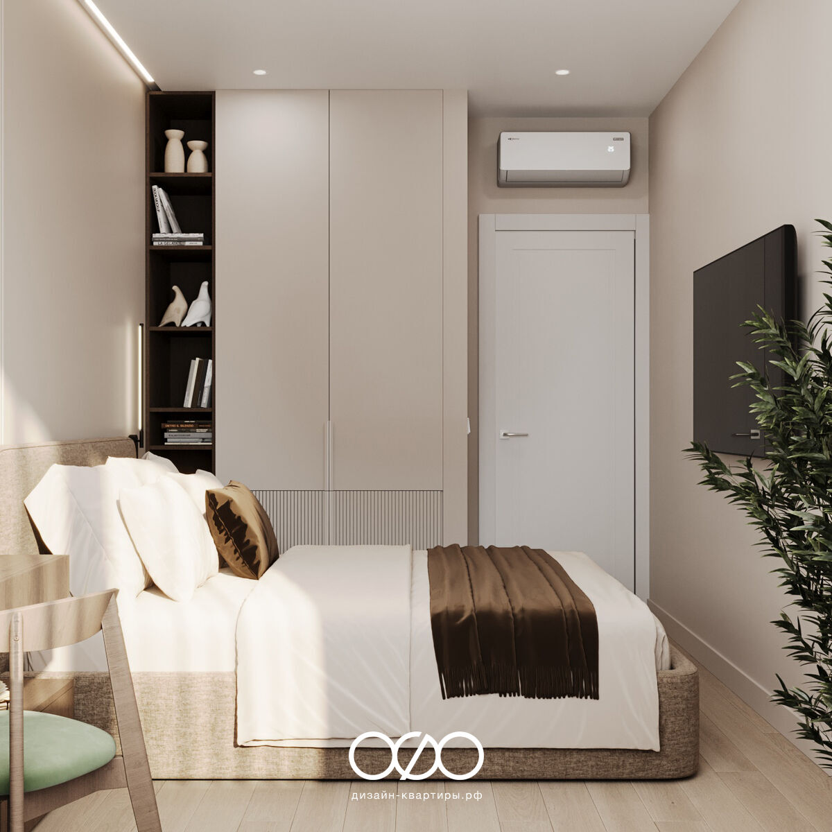 Современная спальня 12 кв м