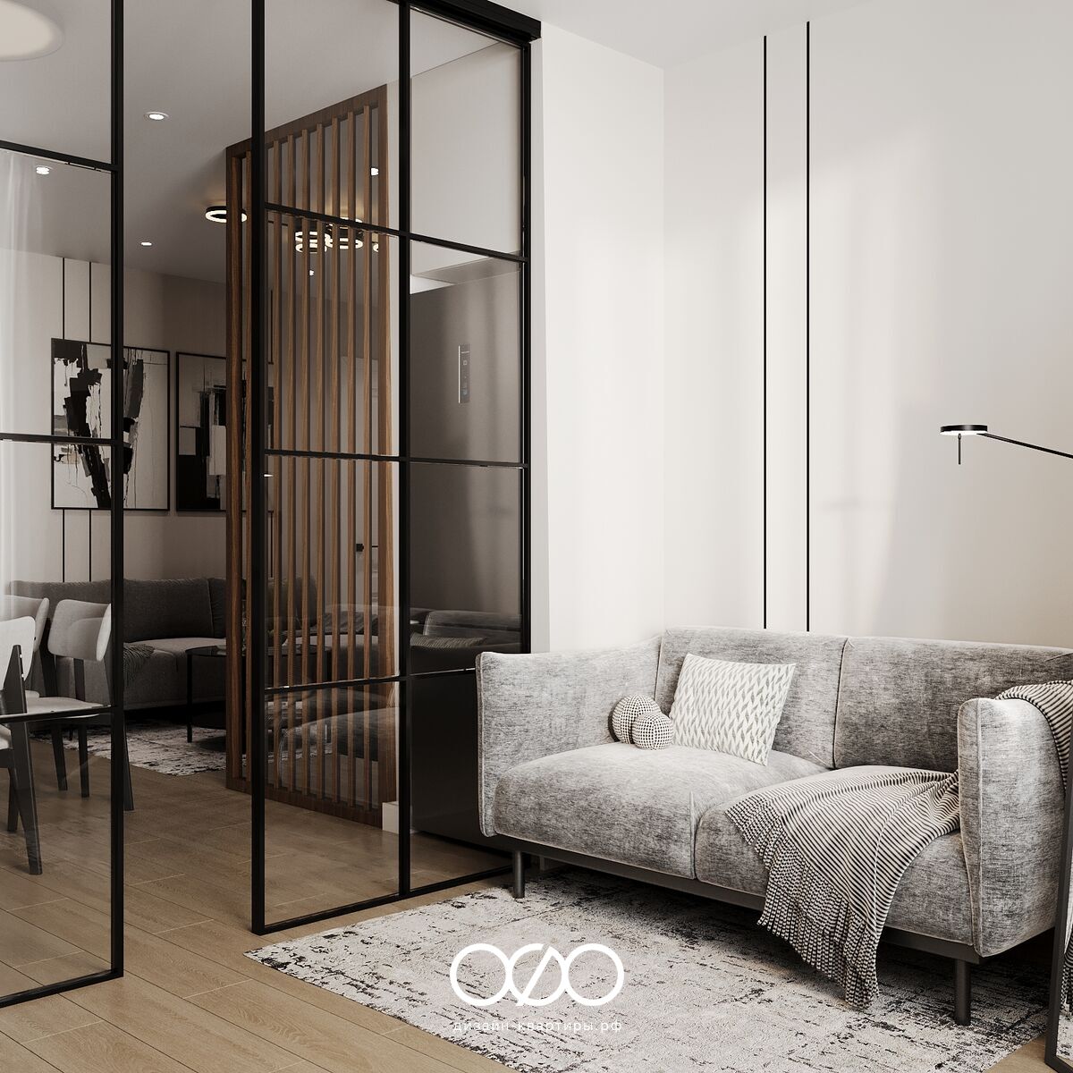 Серо-бежевый интерьер