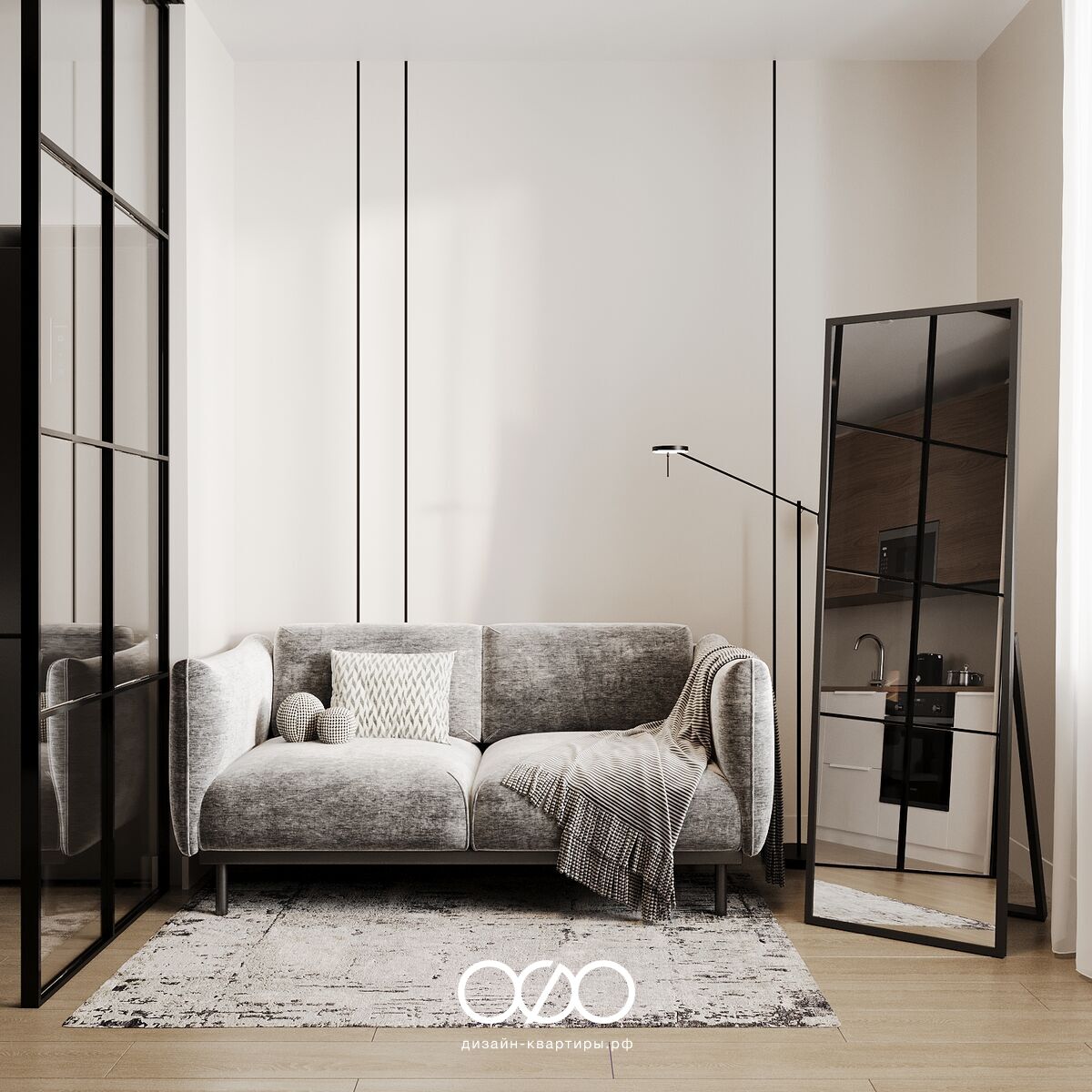 Дизайн двух&shy;комнатной квартиры 50 кв м