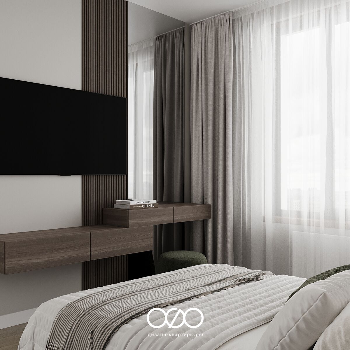 Современная спальня 12 кв м