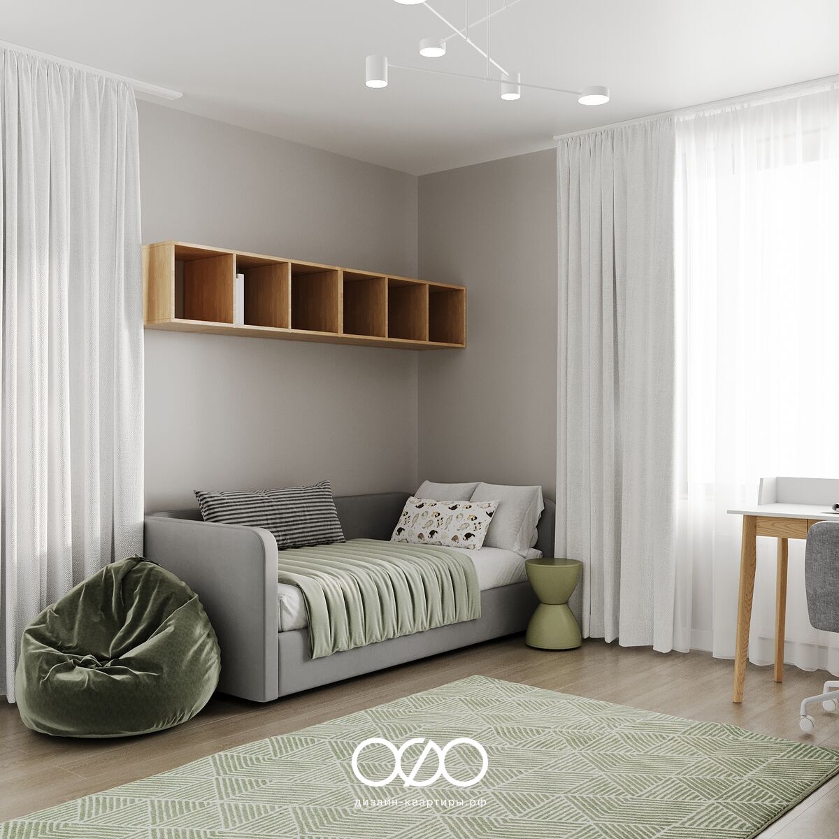 Серо-бежевый интерьер