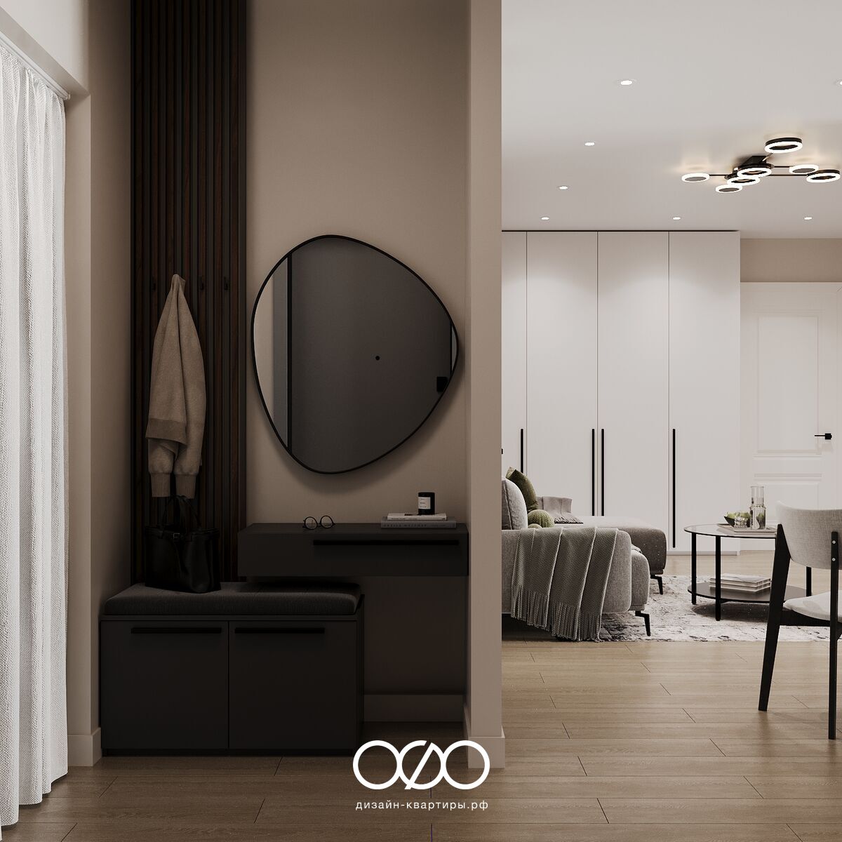 Серо-бежевый интерьер