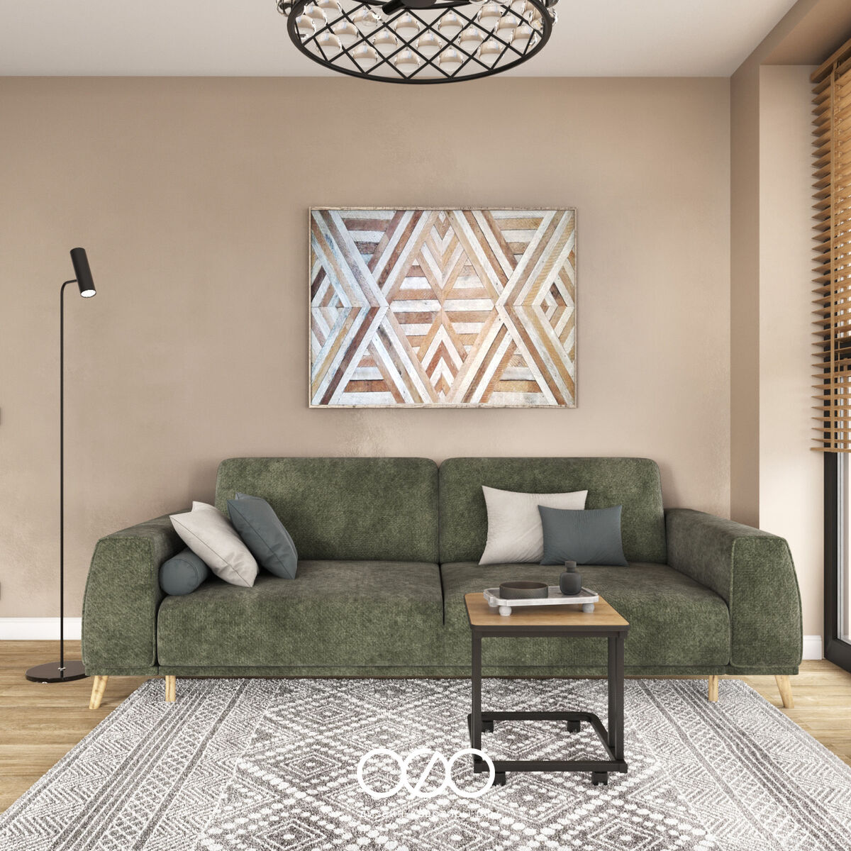 Дизайн современ&shy;ной гостиной 18 кв м