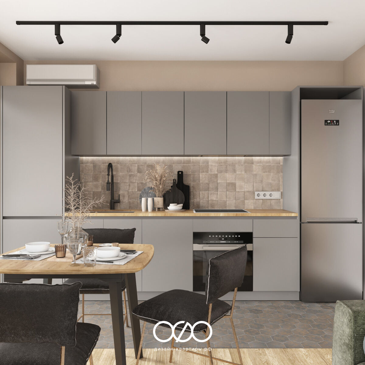 Дизайн двух&shy;комнатной квартиры 50 кв м