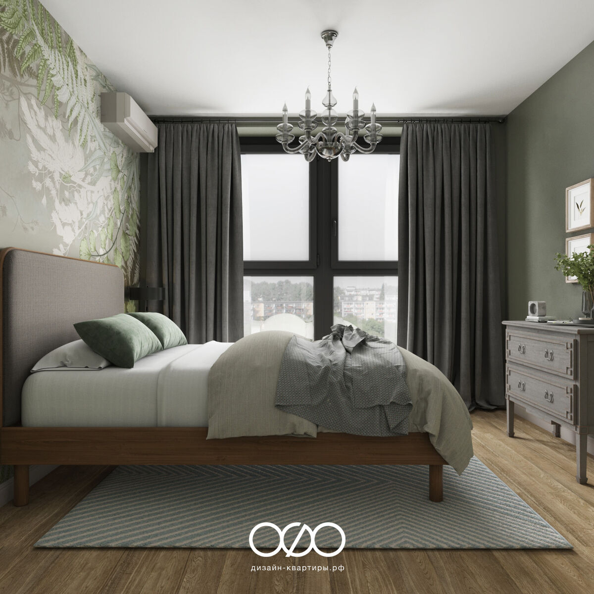 Современная спальня 12 кв м