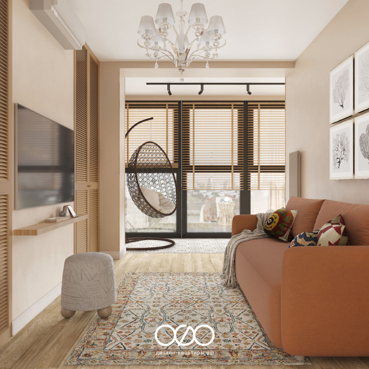 Тёплый лофт с винтажными акцентами — история квартиры в Севастополе, где каждый уголок дышит уютом и гармонией.