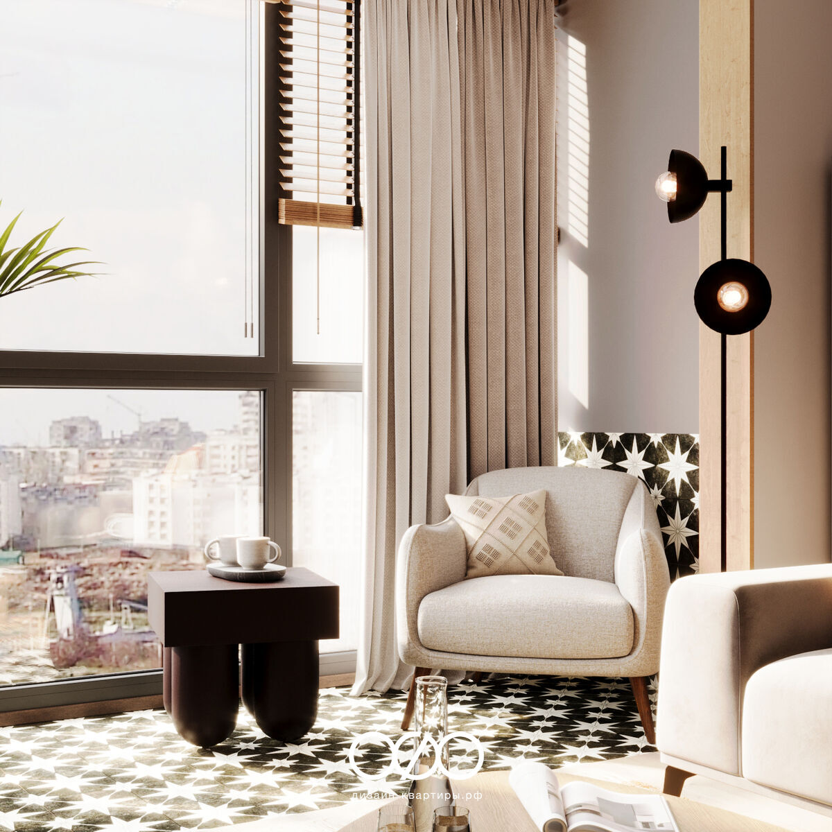 Дизайн двух&shy;комнатной квартиры 50 кв м