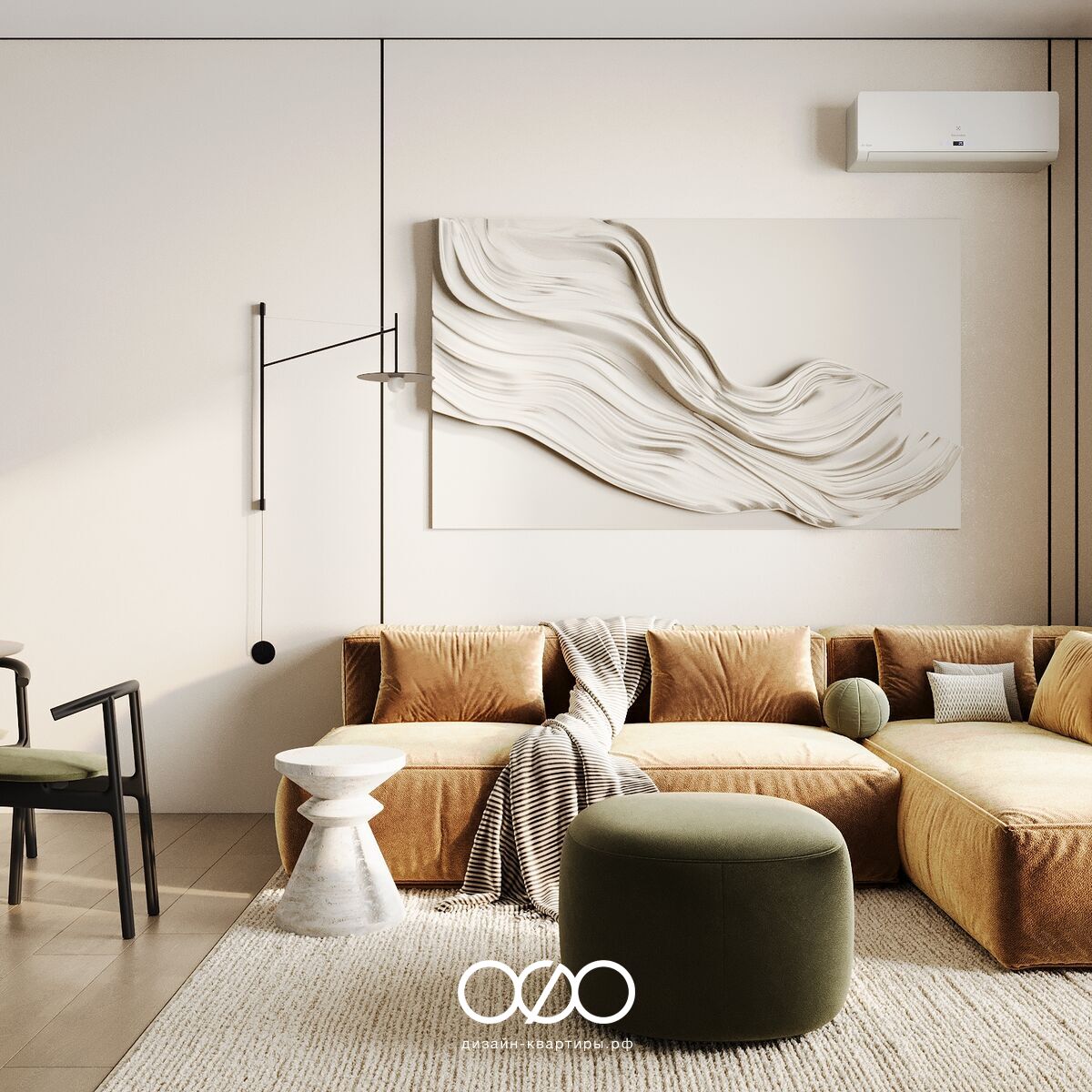 Дизайн двух&shy;комнатной квартиры 50 кв м