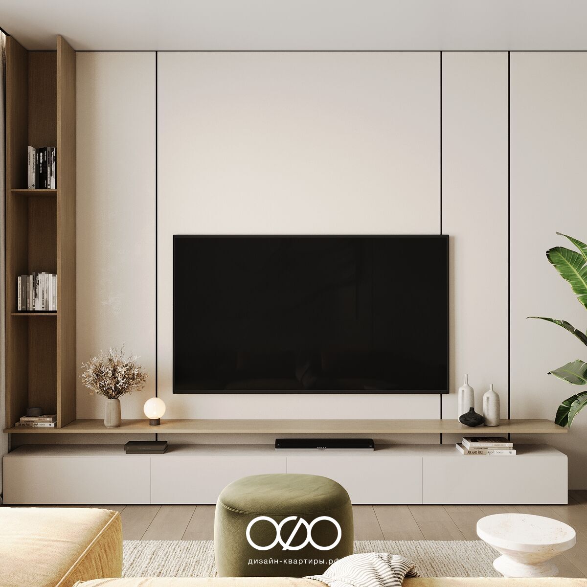 Дизайн современ&shy;ной гостиной 18 кв м