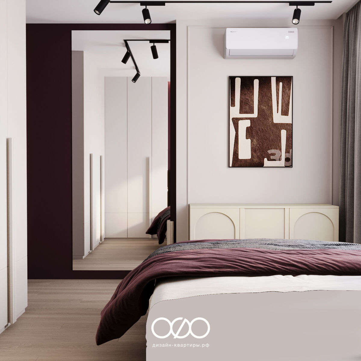 Современная спальня 12 кв м