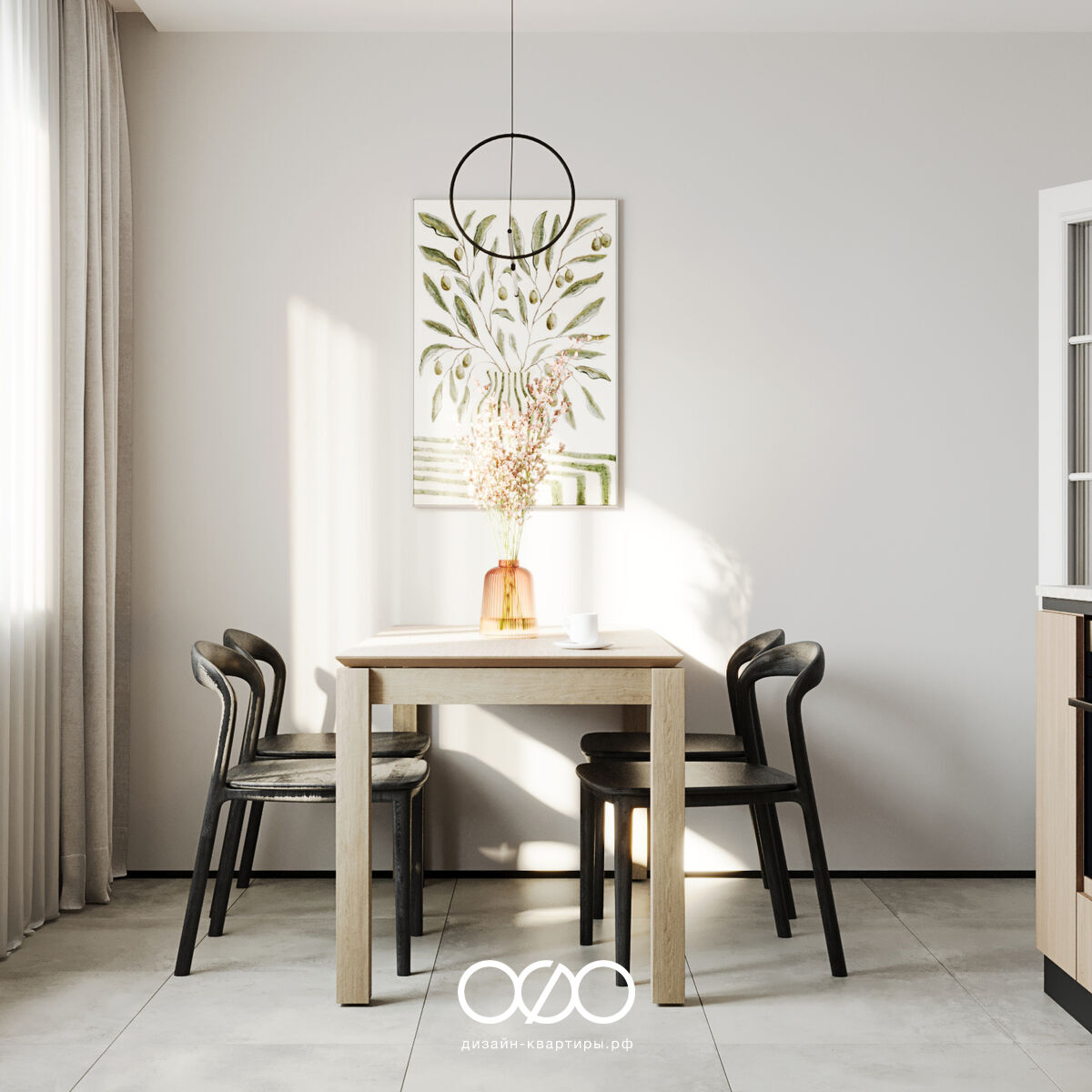 Дизайн современ&shy;ной кухни 9 кв м