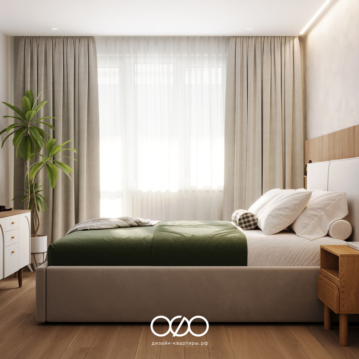 Современная спальня 12 кв м