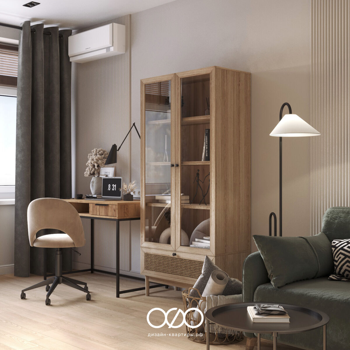 Дизайн современ&shy;ной гостиной 18 кв м