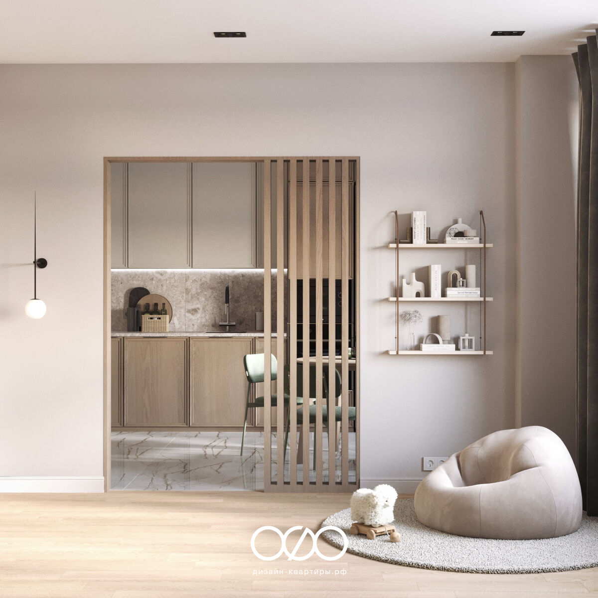 Дизайн современ&shy;ной гостиной 18 кв м