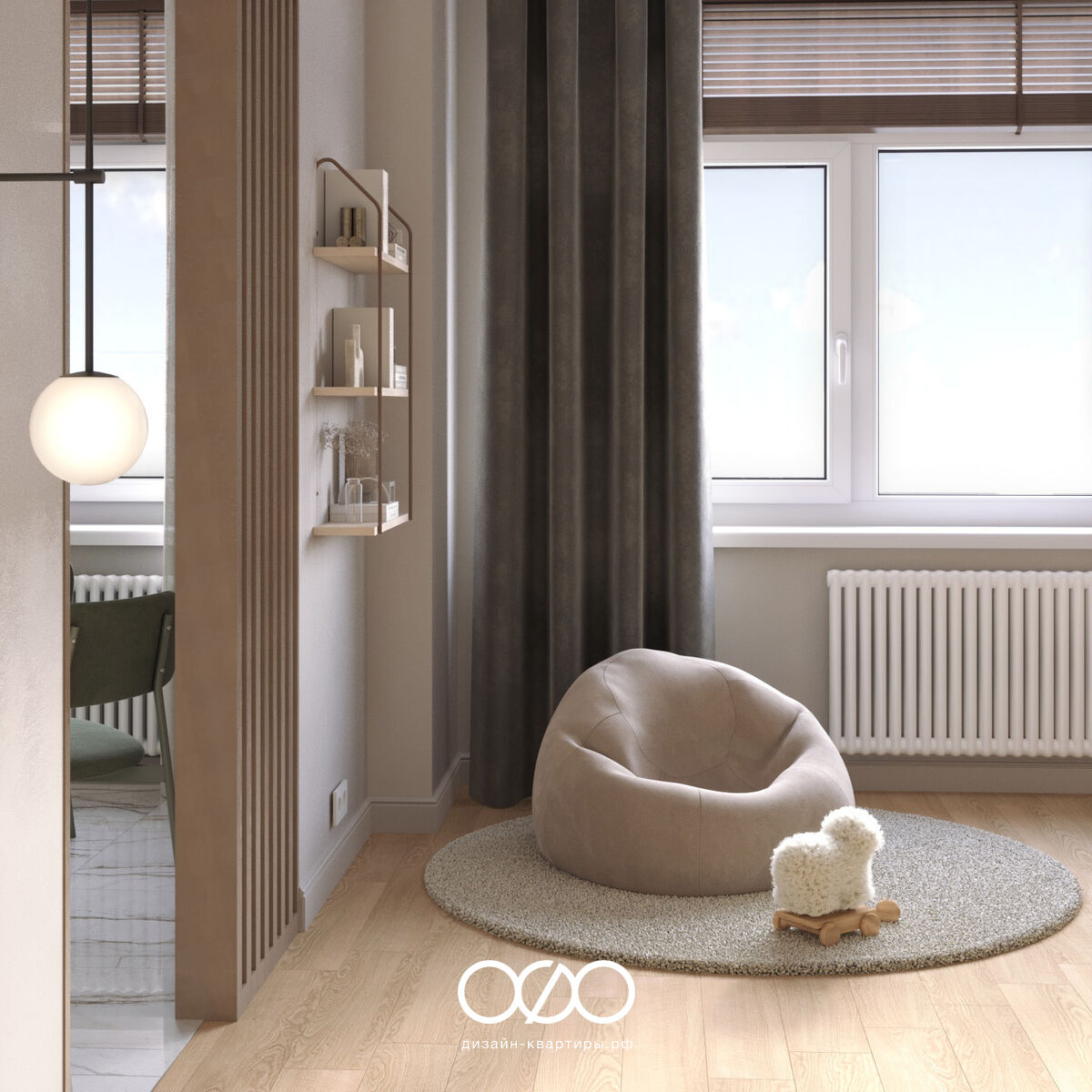 Дизайн современ&shy;ной гостиной 18 кв м