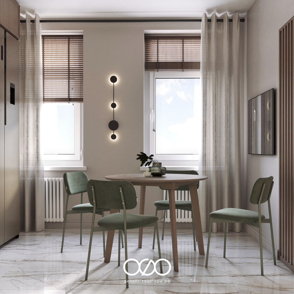 Дизайн кухни с телевизором