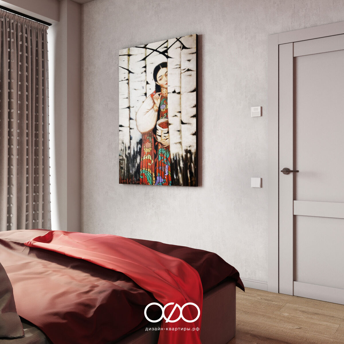 Современная спальня 12 кв м