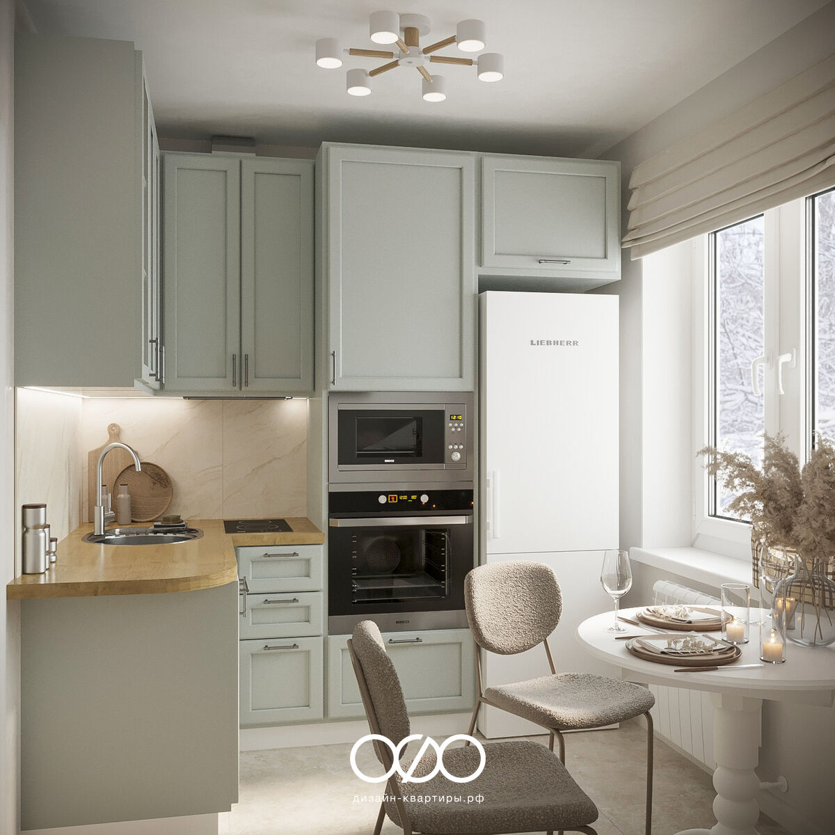 Дизайн двух&shy;комнатной квартиры 50 кв м