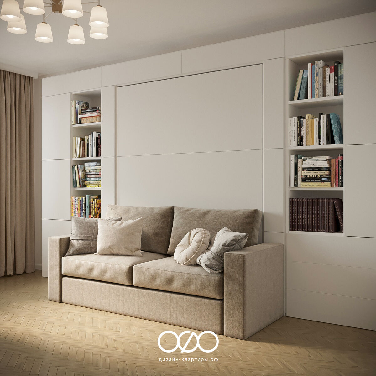 Современный дизайн квартиры 52 м² в Ясенево без лишнего декора. Удобный интерьер для жизни и легкой уборки. Реальный проект.