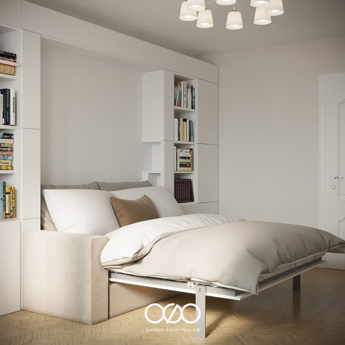 Современный дизайн квартиры 52 м² в Ясенево без лишнего декора. Удобный интерьер для жизни и легкой уборки. Реальный проект.