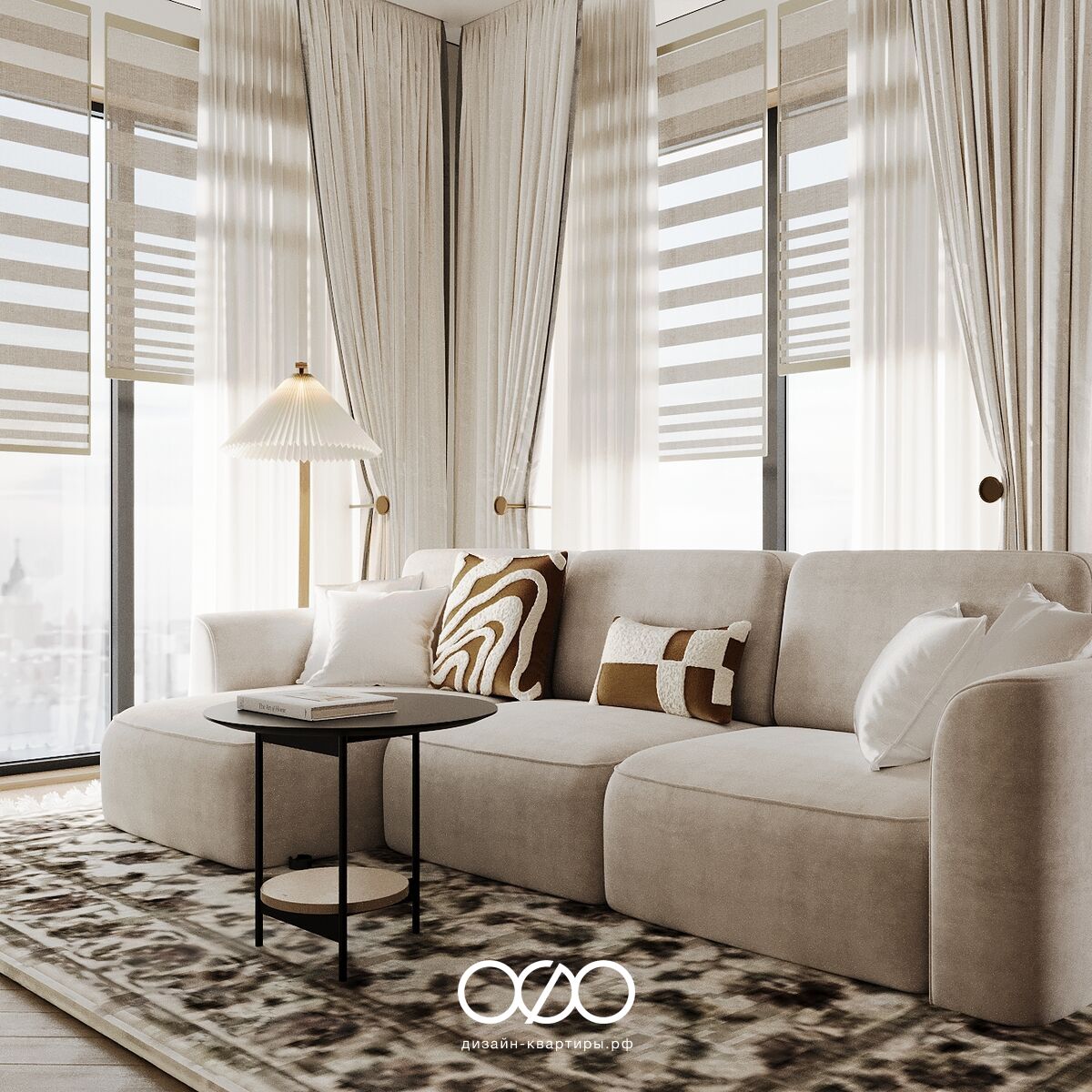 Дизайн двух&shy;комнатной квартиры 50 кв м