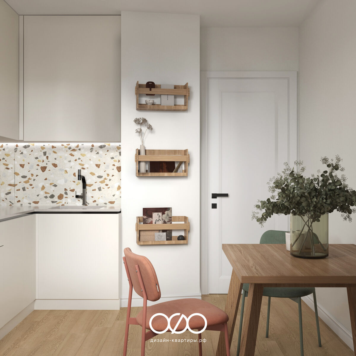 Дизайн современ&shy;ной кухни 9 кв м