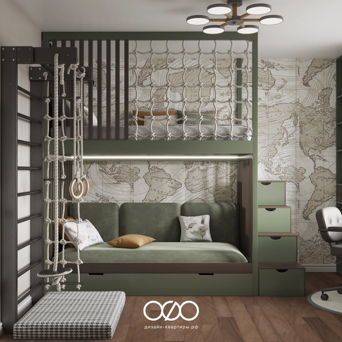 Дизайн двух&shy;комнатной квартиры 50 кв м