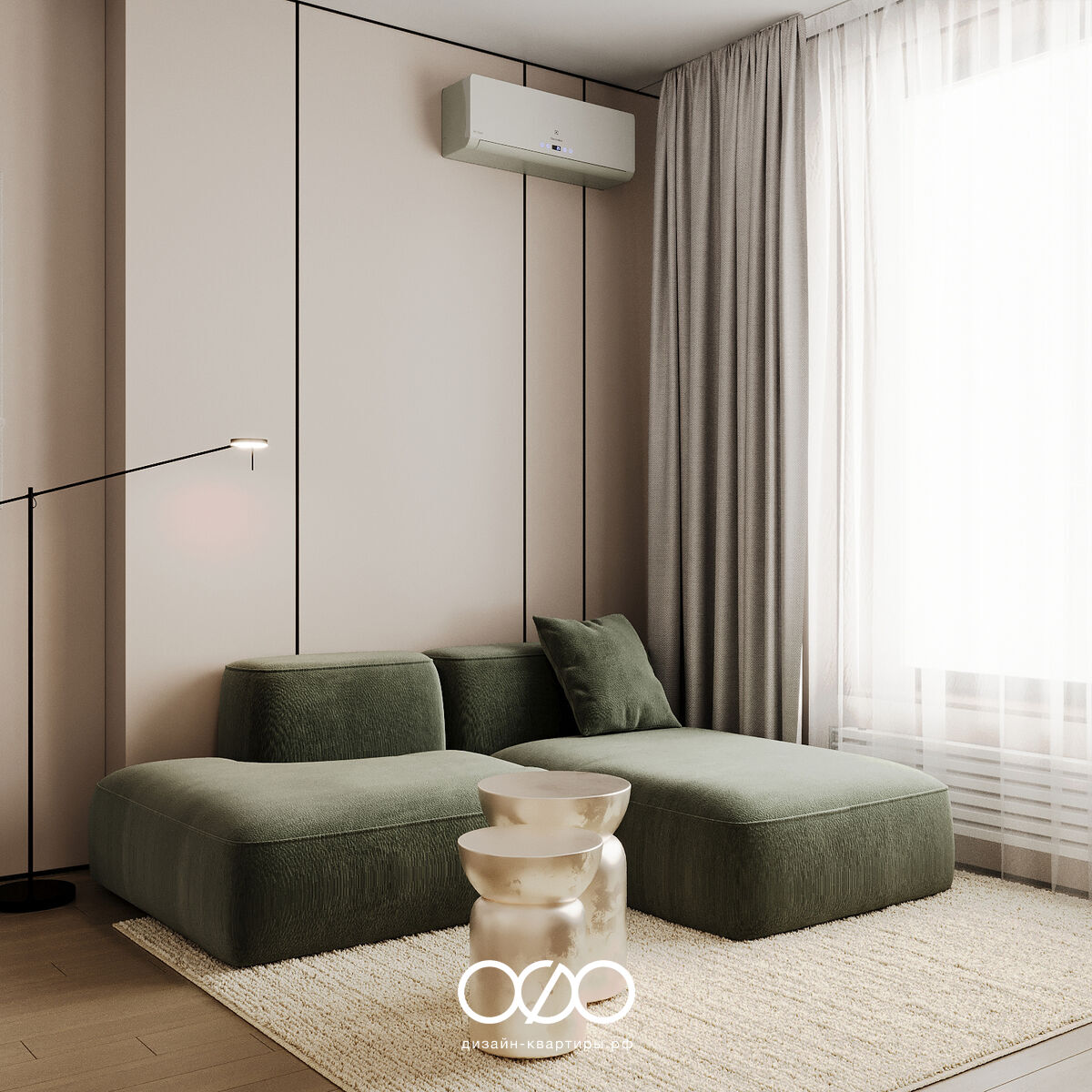 Дизайн двух&shy;комнатной квартиры 50 кв м