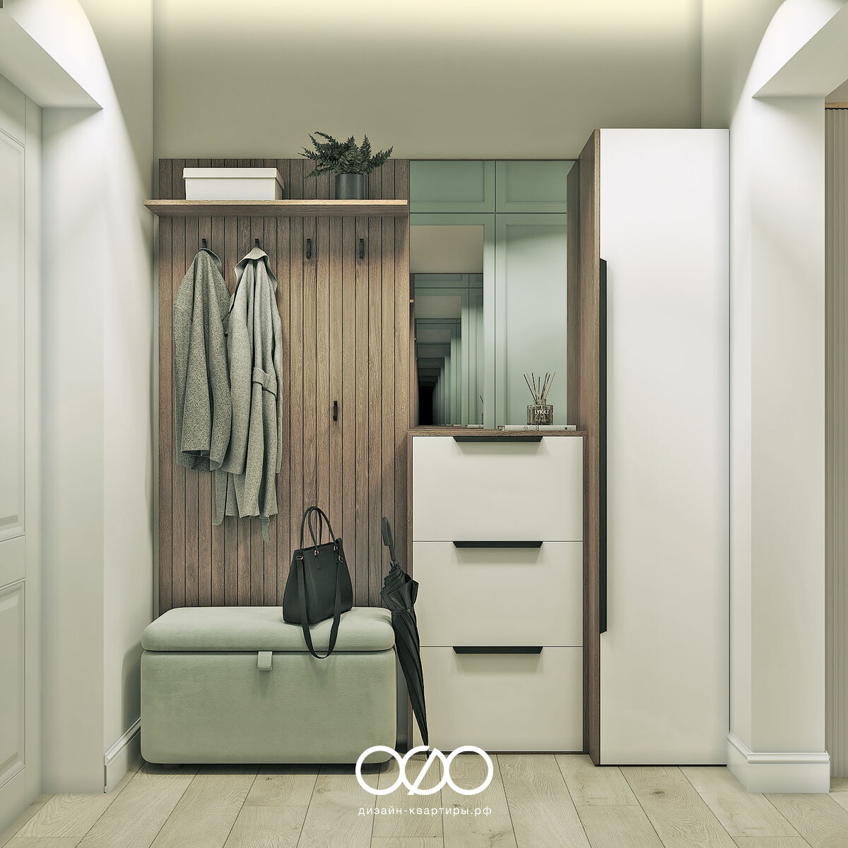 Двухкомнат&shy;ная квартира в современном стиле